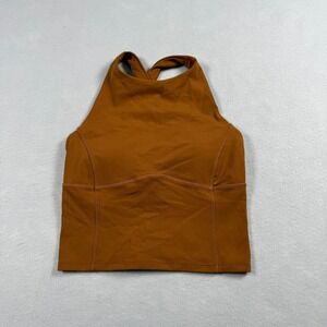 Lululemon‎ Womens 0 Key to Balance Tank Copper Brown High Neck Yoga Athleisure